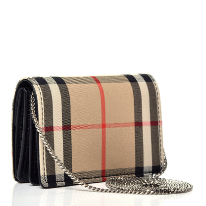 Burberry Vintage Check Jessie TB Crossbody Black 3 of 10