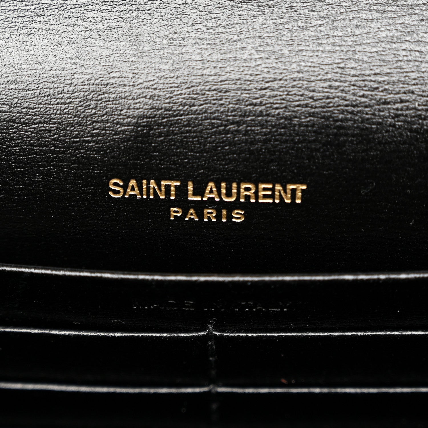 Saint Laurent Smooth Calfskin Monogram Sulpice Chain Wallet Black 6 of 9