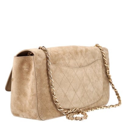 Chanel Suede Calfskin Small Souplissimo Maxi Flap Dark Beige 3 of 11