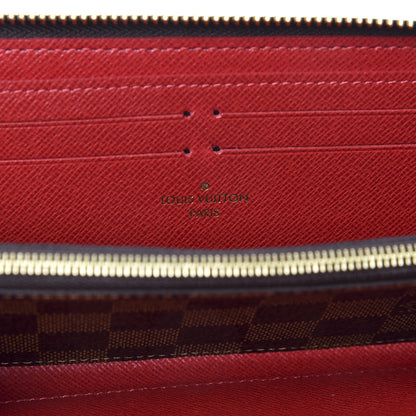 Louis Vuitton Damier Ebene Clemence Wallet Cherry 7 of 9