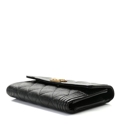 Chanel Caviar Quilted Medium Boy Flap Wallet Black 6 of 7