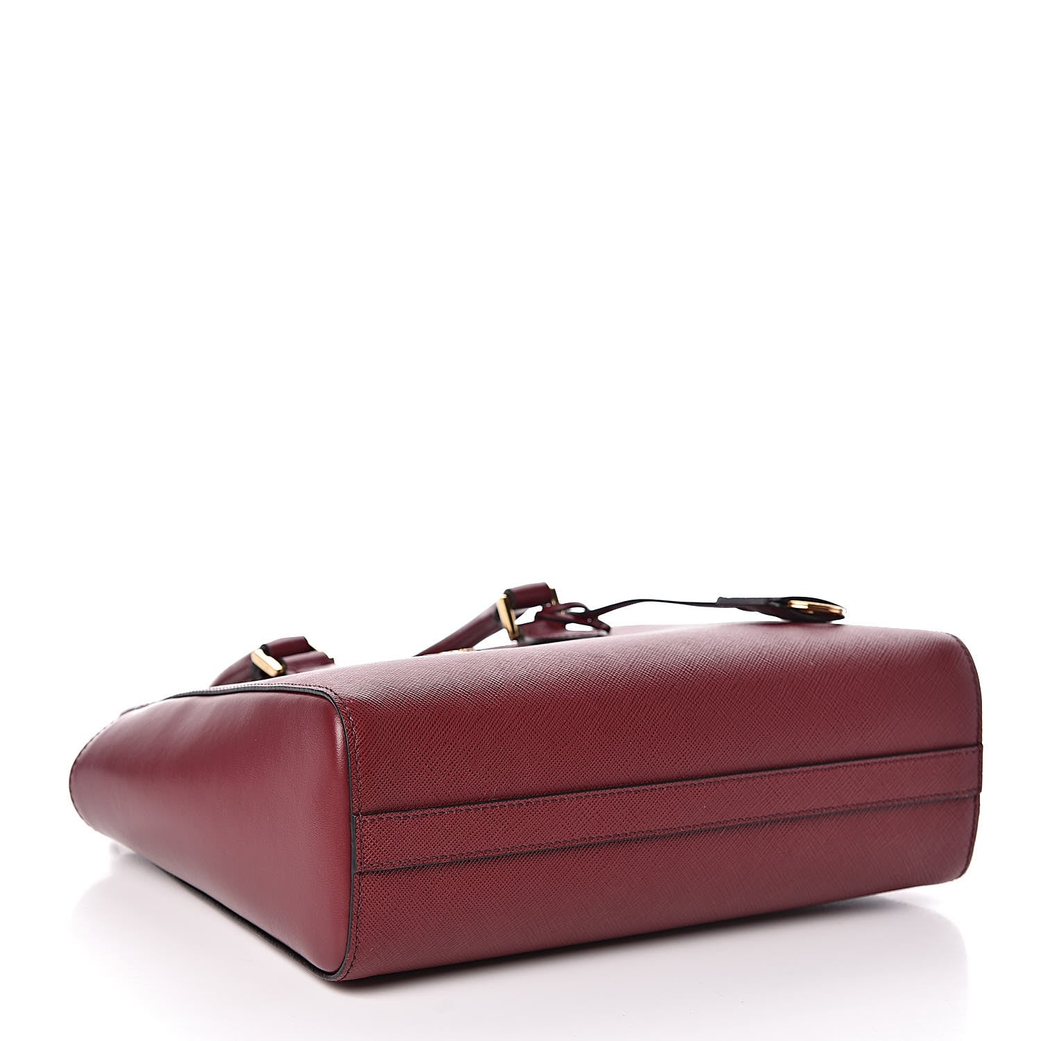 Prada Saffiano Soft Calfskin Small Zippered Tote Cerise 4 of 9