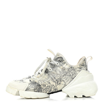 Christian Dior Neoprene Rubber Womens D-Connect Sneakers 40.5 White Black 1 of 9