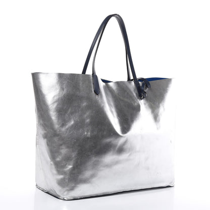 Givenchy Metallic Calfskin Suede Ombre Large Reversible Antigona Tote Blue Silver 5 of 25