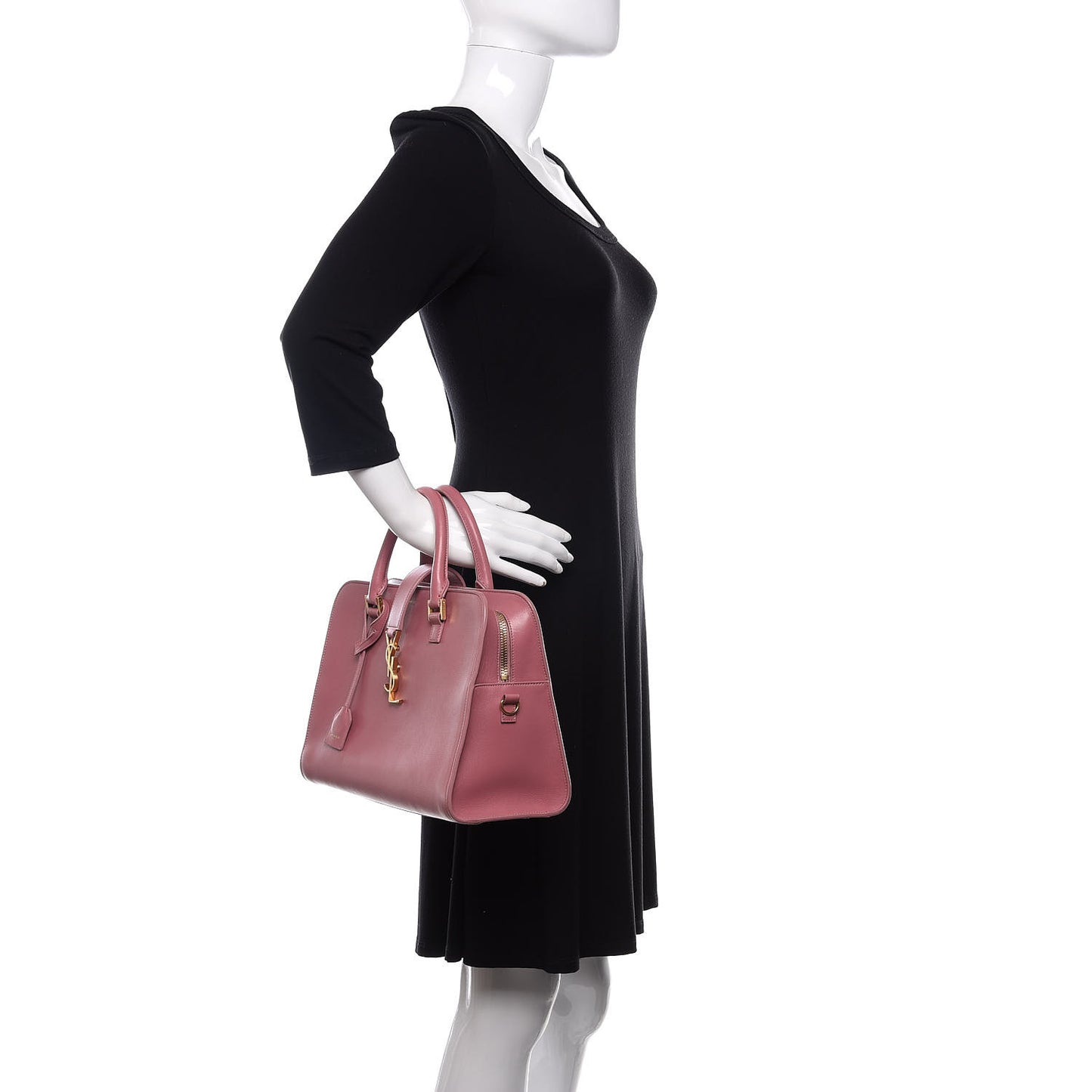 Calfskin Small Monogram Cabas Vieux Rose