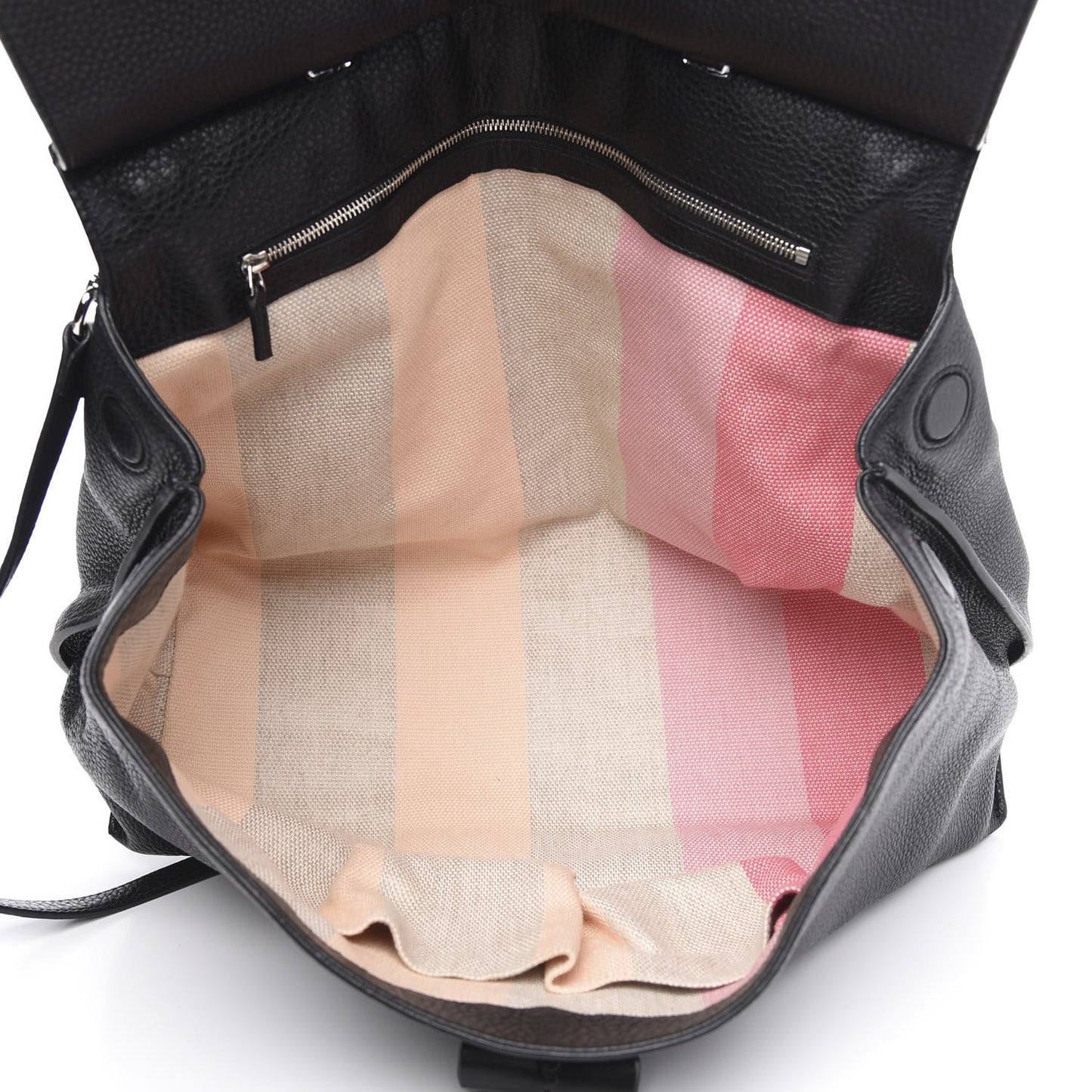 Pebbled Calfskin Large Bamboo Daily Top Handle Bag Black