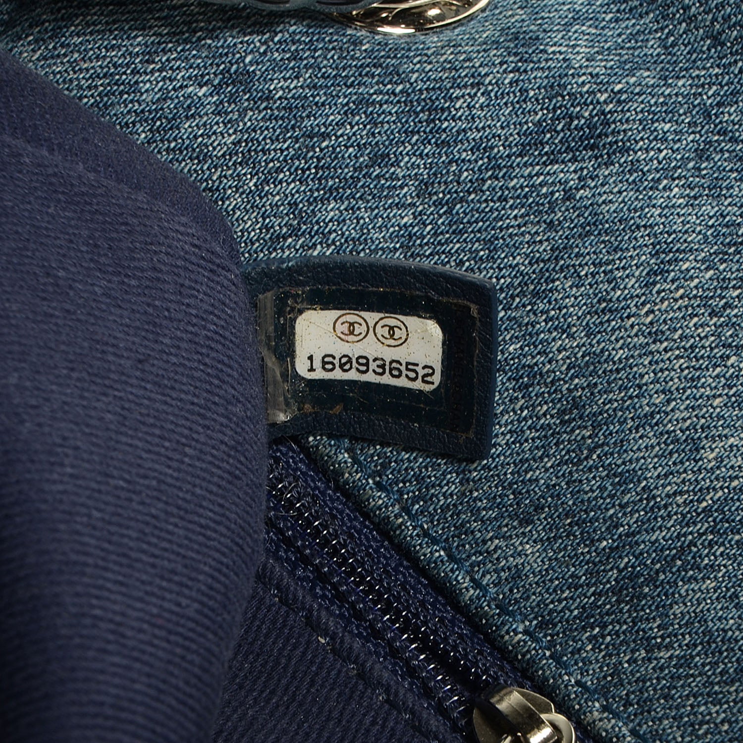 Chanel Denim Camellia Embroidered Flap Dark Blue 7 of 8