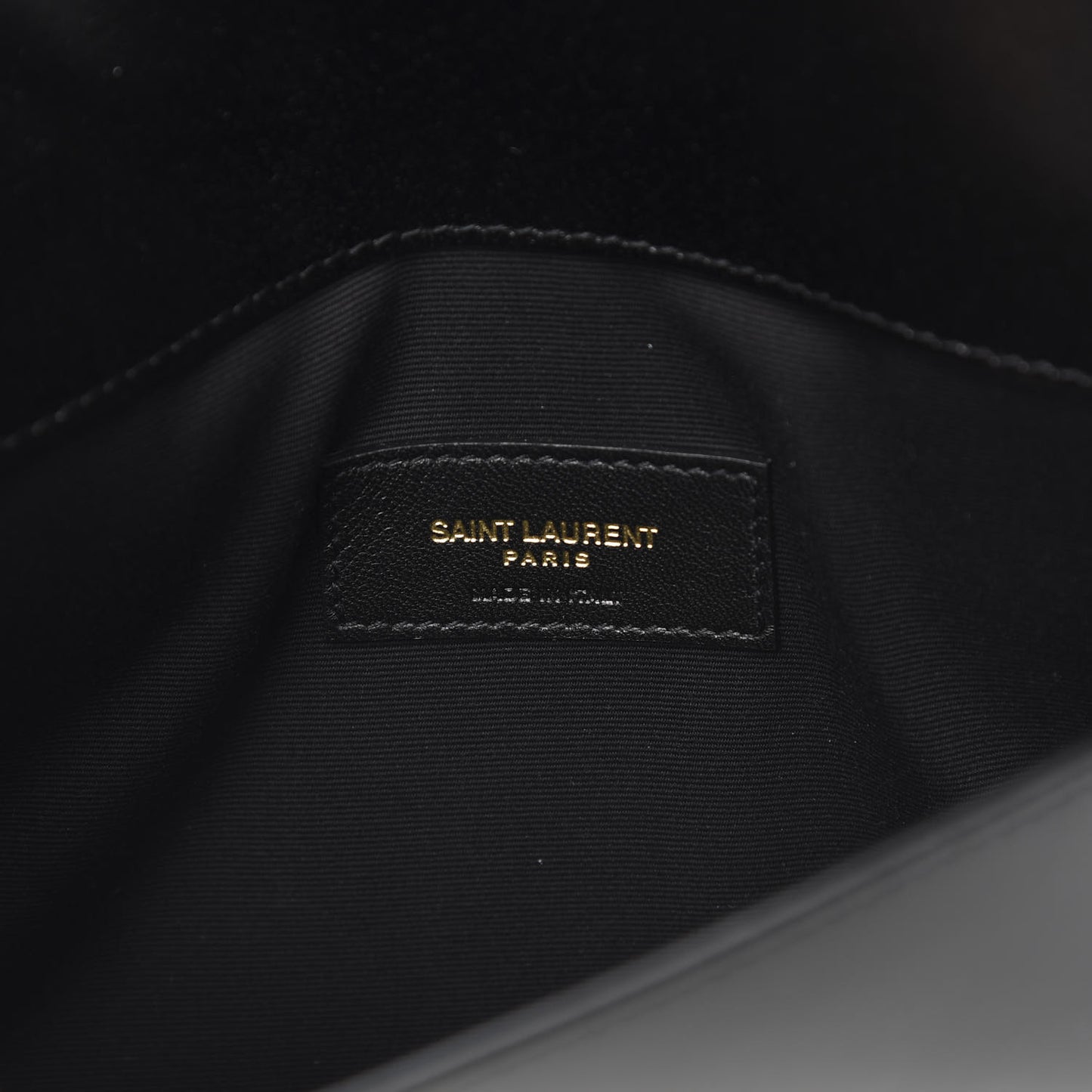 Smooth Shiny Calfskin Monogram Uptown Pouch Black