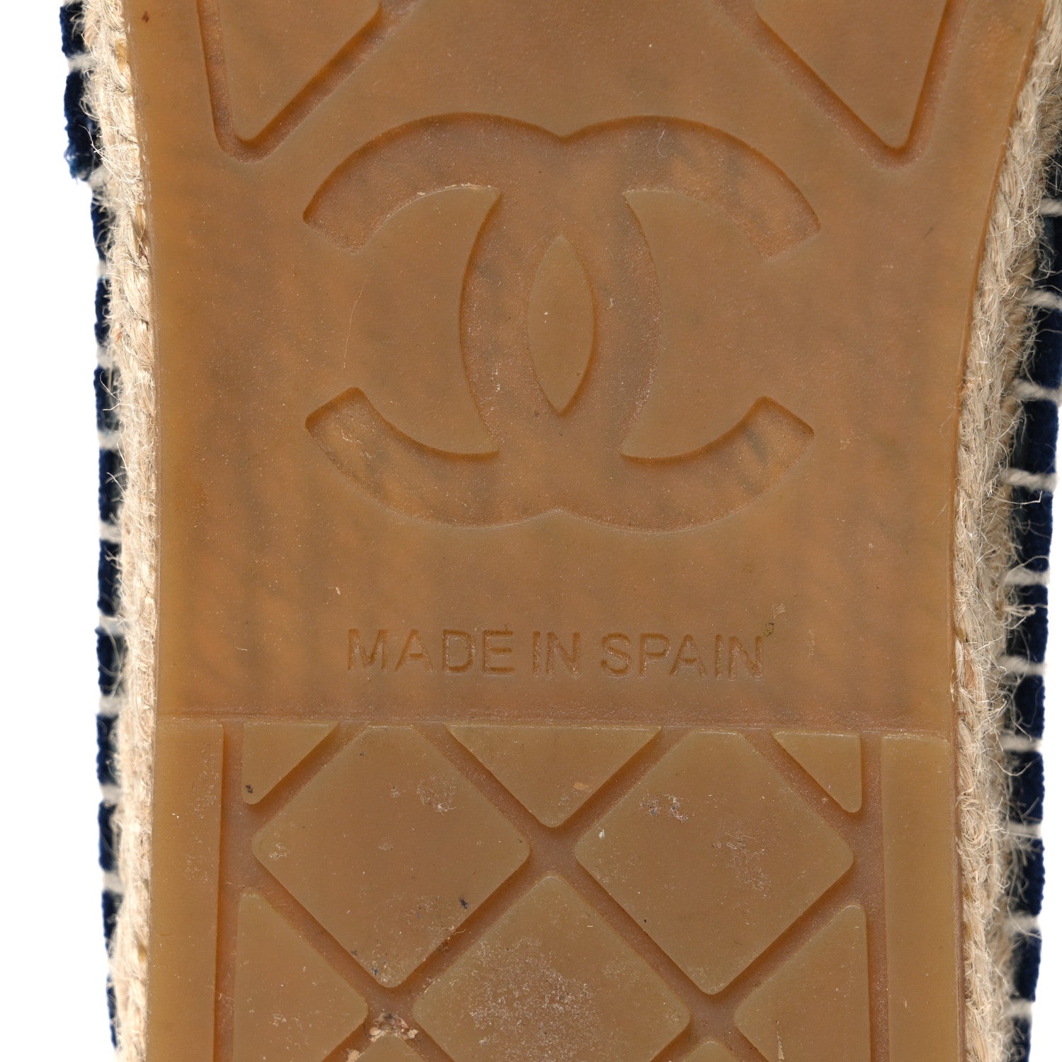 Chanel Velvet Logo Espadrilles 38 Navy Black 8 of 11