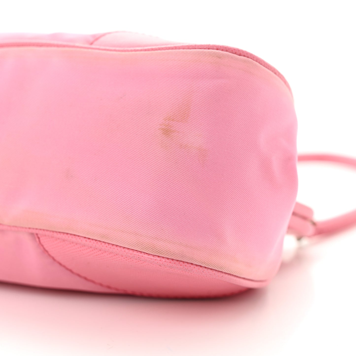 Tessuto Nylon Saffiano Kisslock Shoulder Bag Rosa