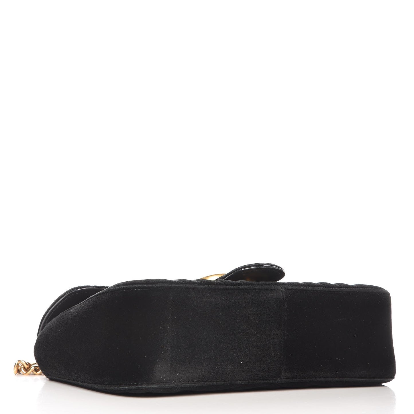 Velvet Matelasse Small GG Marmont Shoulder Bag Black