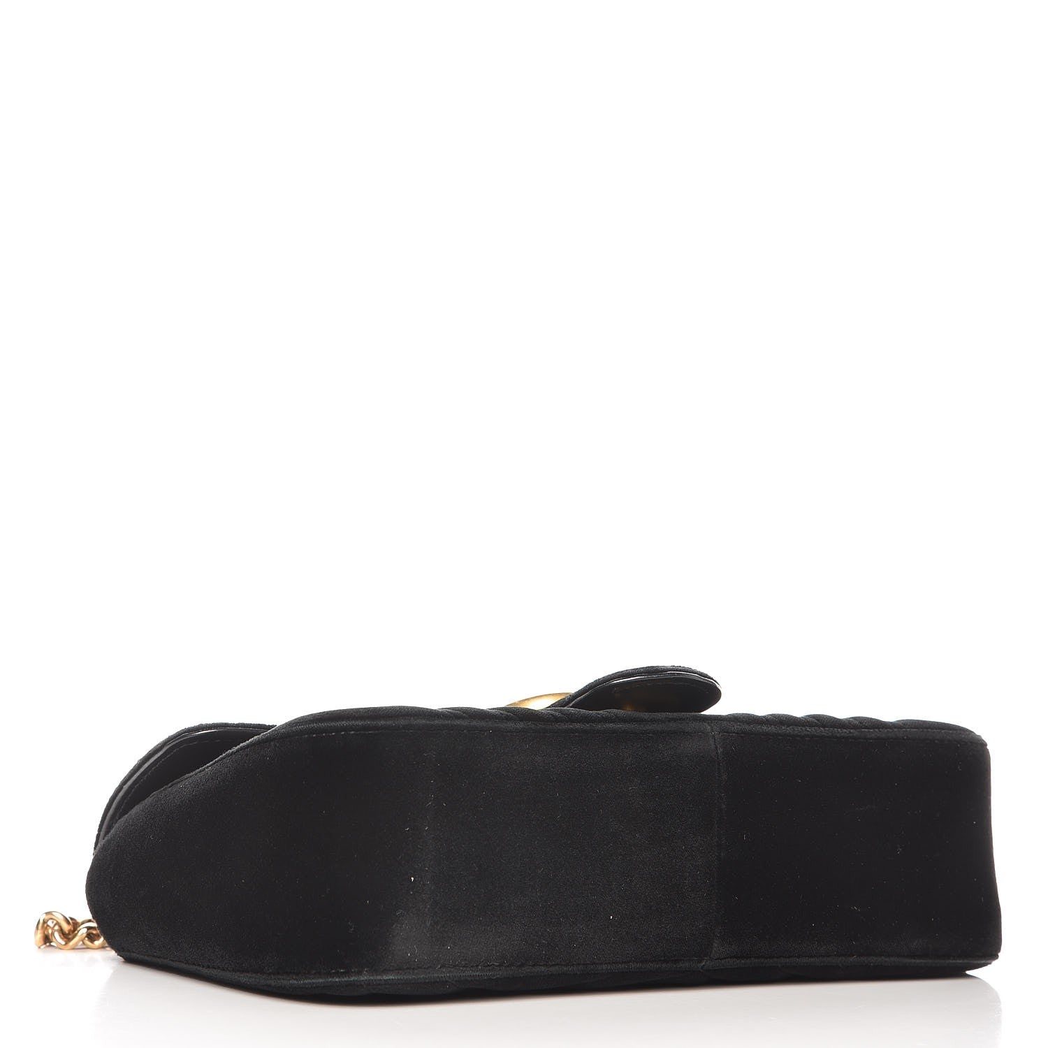 Gucci Velvet Matelasse Small GG Marmont Shoulder Bag Black 4 of 7