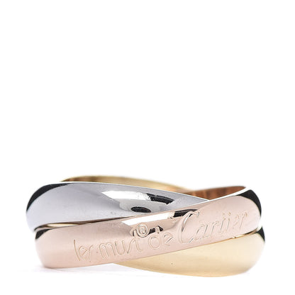 Cartier 18K Pink Yellow White Gold Classic Les Must De Trinity Ring 49 4.75 1 of 5