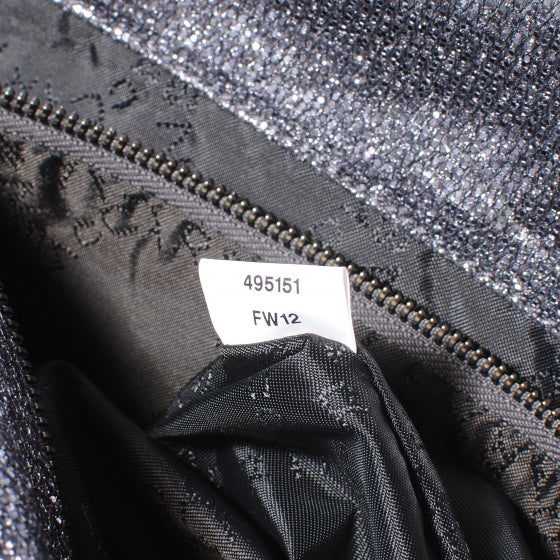 Metallic Linen Falabella Silver