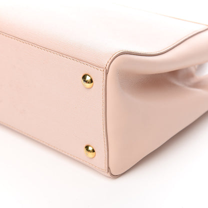 Fendi Vitello Elite Flamingo Petite 2Jours Tote Rosa Plaster 9 of 14