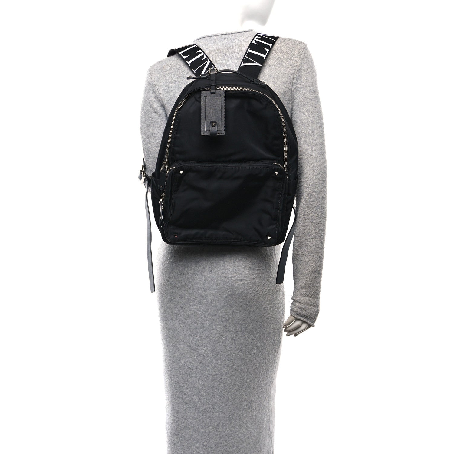 Valentino Garavani Nylon Rockstud Backpack Black 2 of 9