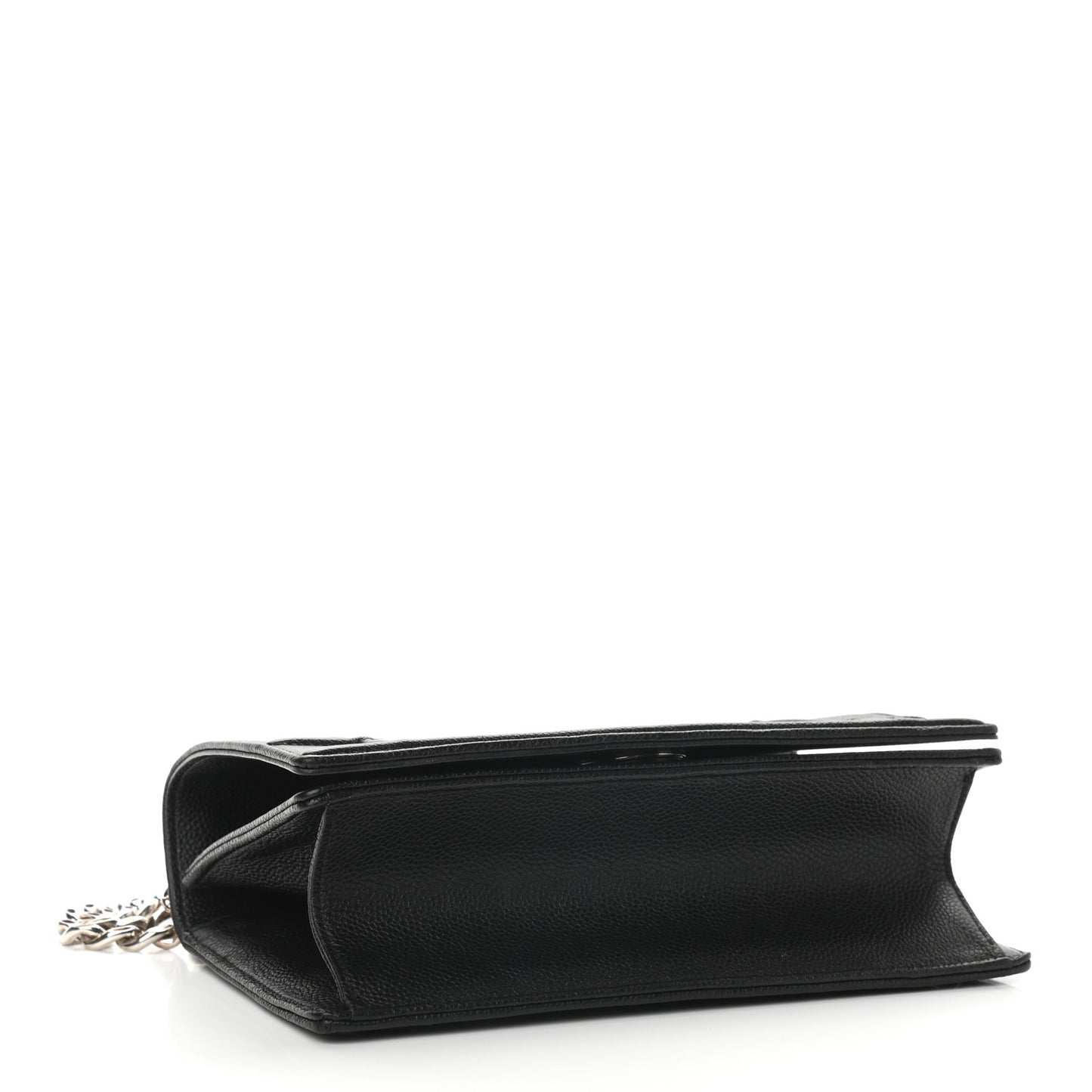 Grained Calfskin Small Diorama Flap Bag Black