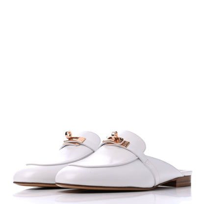Hermes Calfskin Oz Mules 39.5 White 3 of 11