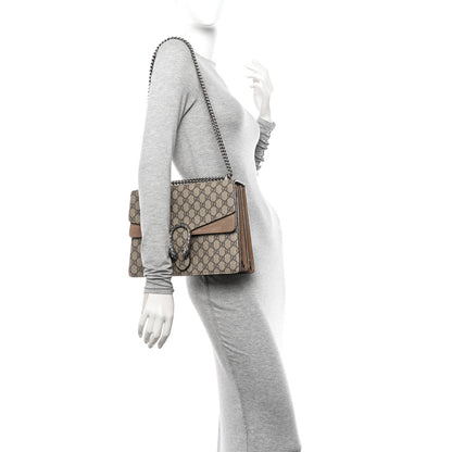 Gucci GG Supreme Monogram Medium Dionysus Shoulder Bag Taupe 2 of 16