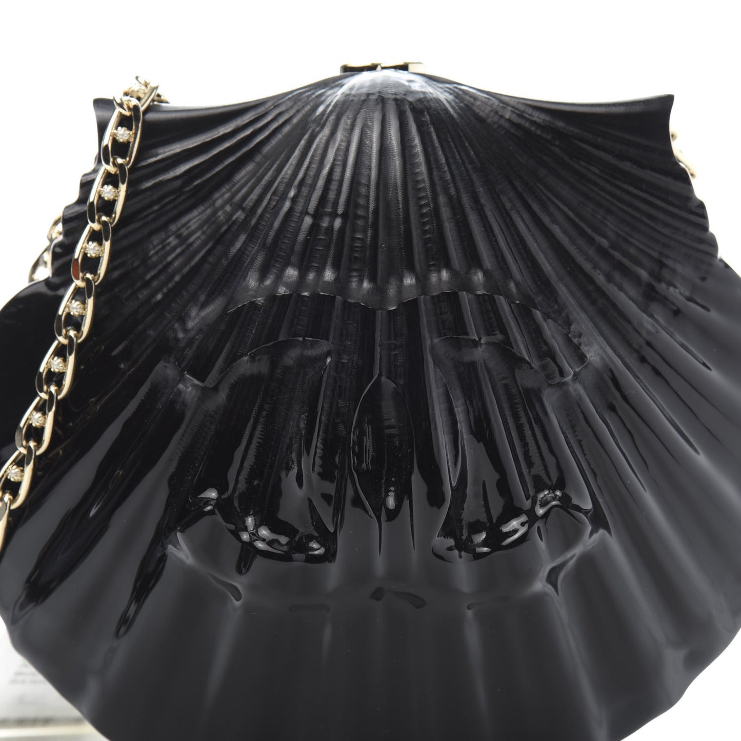 Plexiglass Evening On The Beach Shell Clutch Black