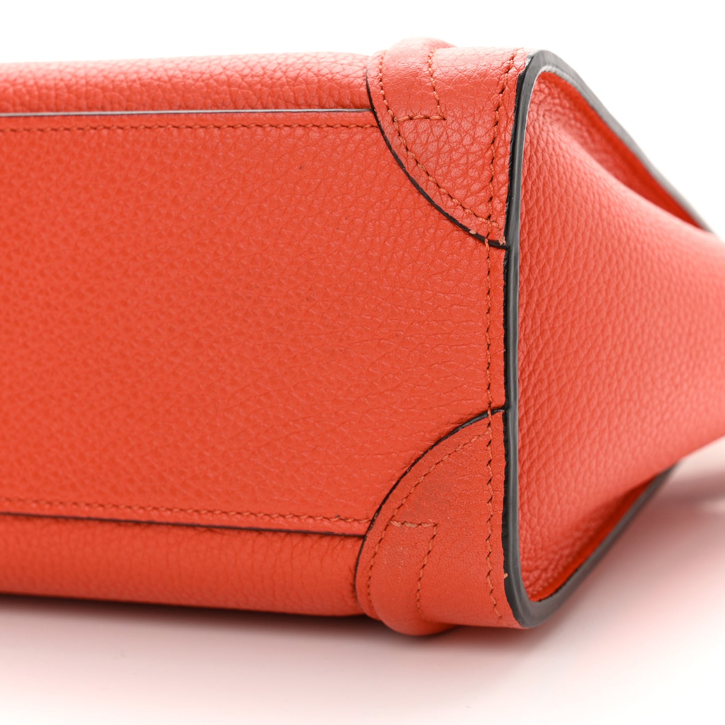 Drummed Calfskin Nano Luggage Terracotta