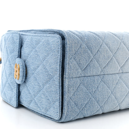 Chanel Washed Denim Quilted Small Chanel 25 Handbag Blue 9 of 11
