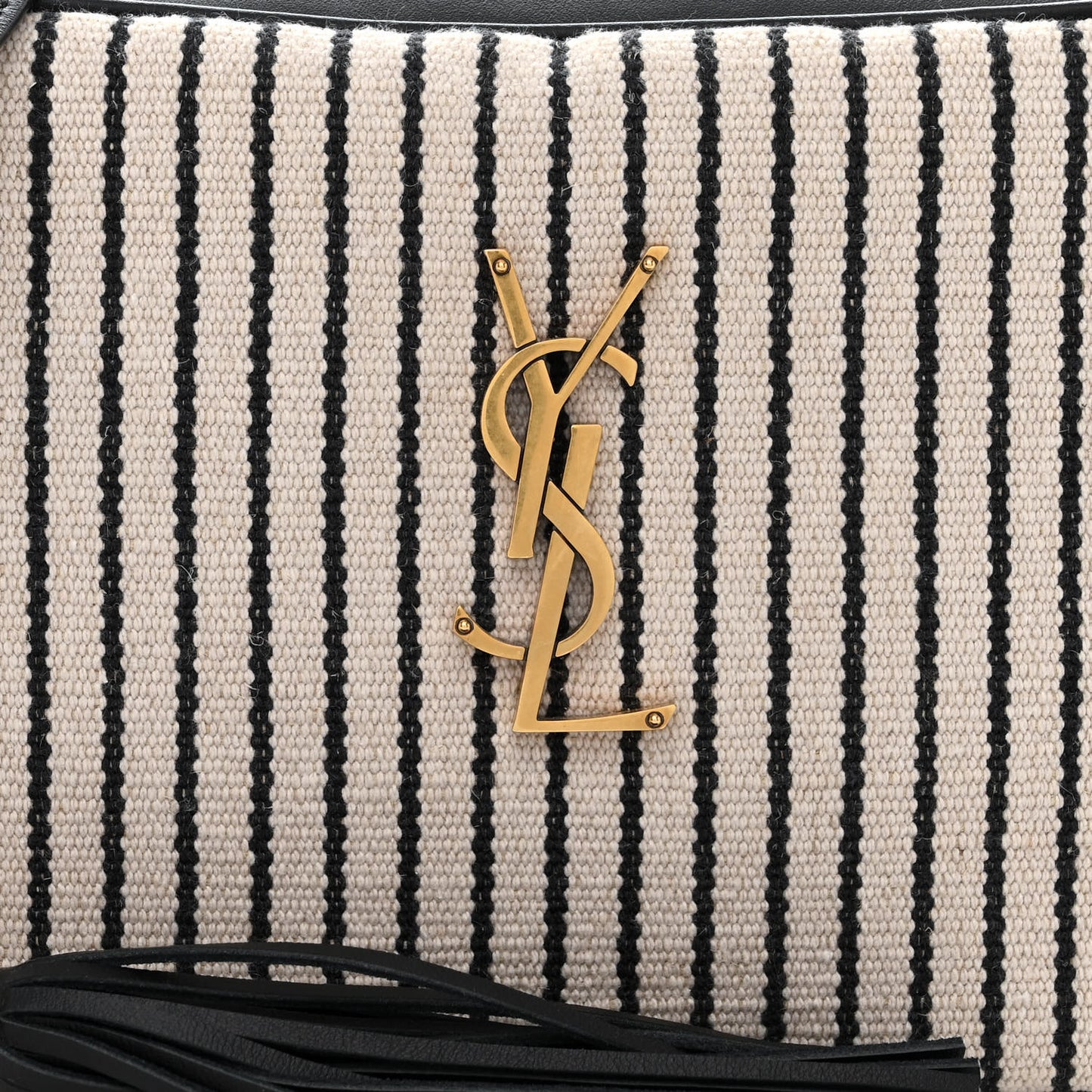 Canvas Calfskin Monogram Lou Camera Bag Black Grey Cream