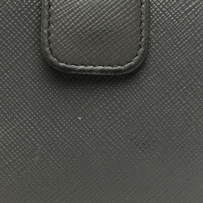Prada Saffiano Metal Compact Wallet Marmo 10 of 10