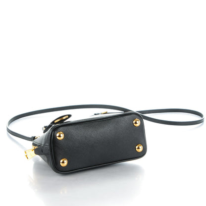 Prada Saffiano Lux Mini Promenade Tote Black 4 of 8