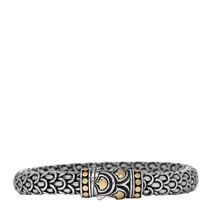 John Hardy Sterling Silver 18K Yellow Gold 8mm Naga Station Bracelet 1 of 3