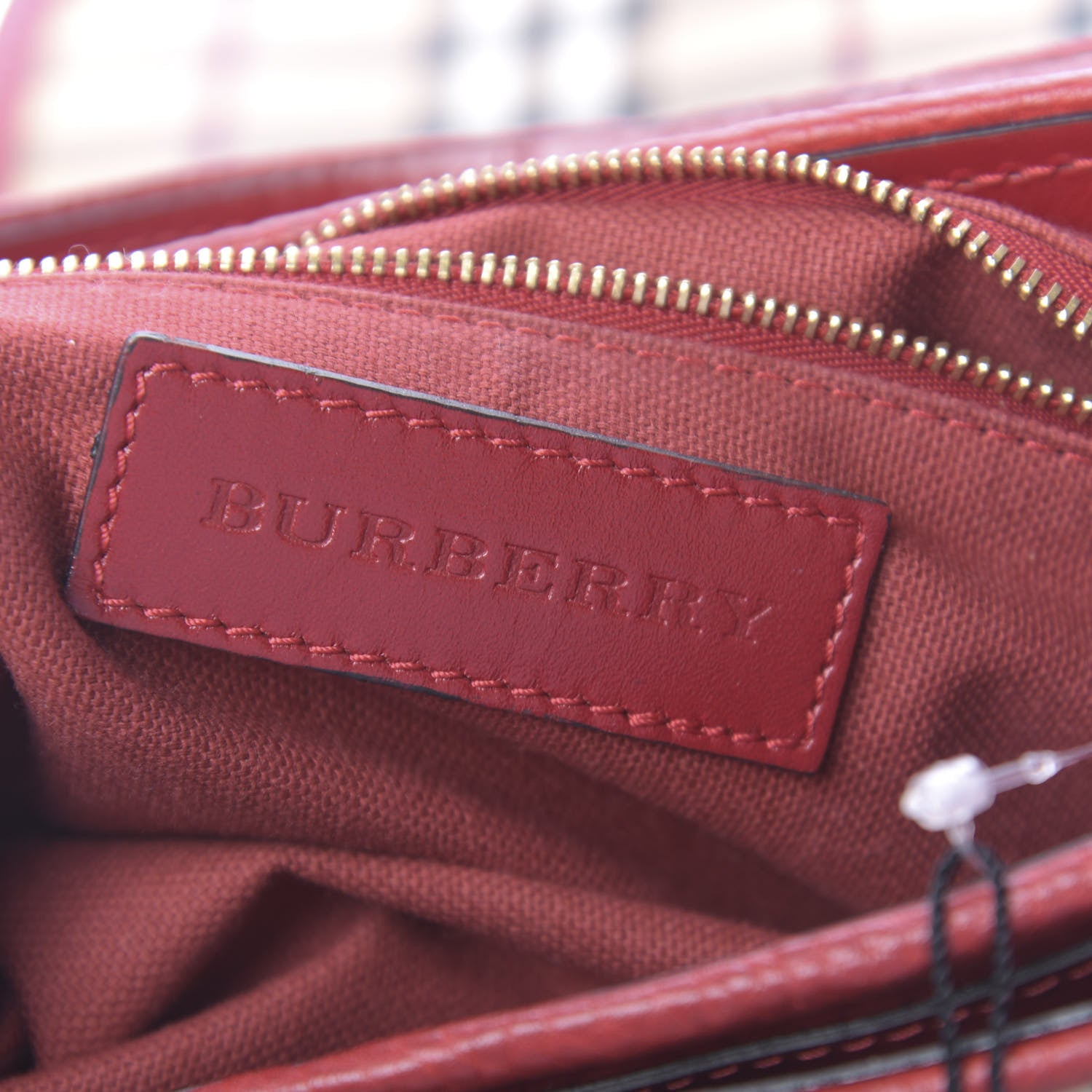 Burberry Haymarket Check Messenger Military Red White 6 of 15