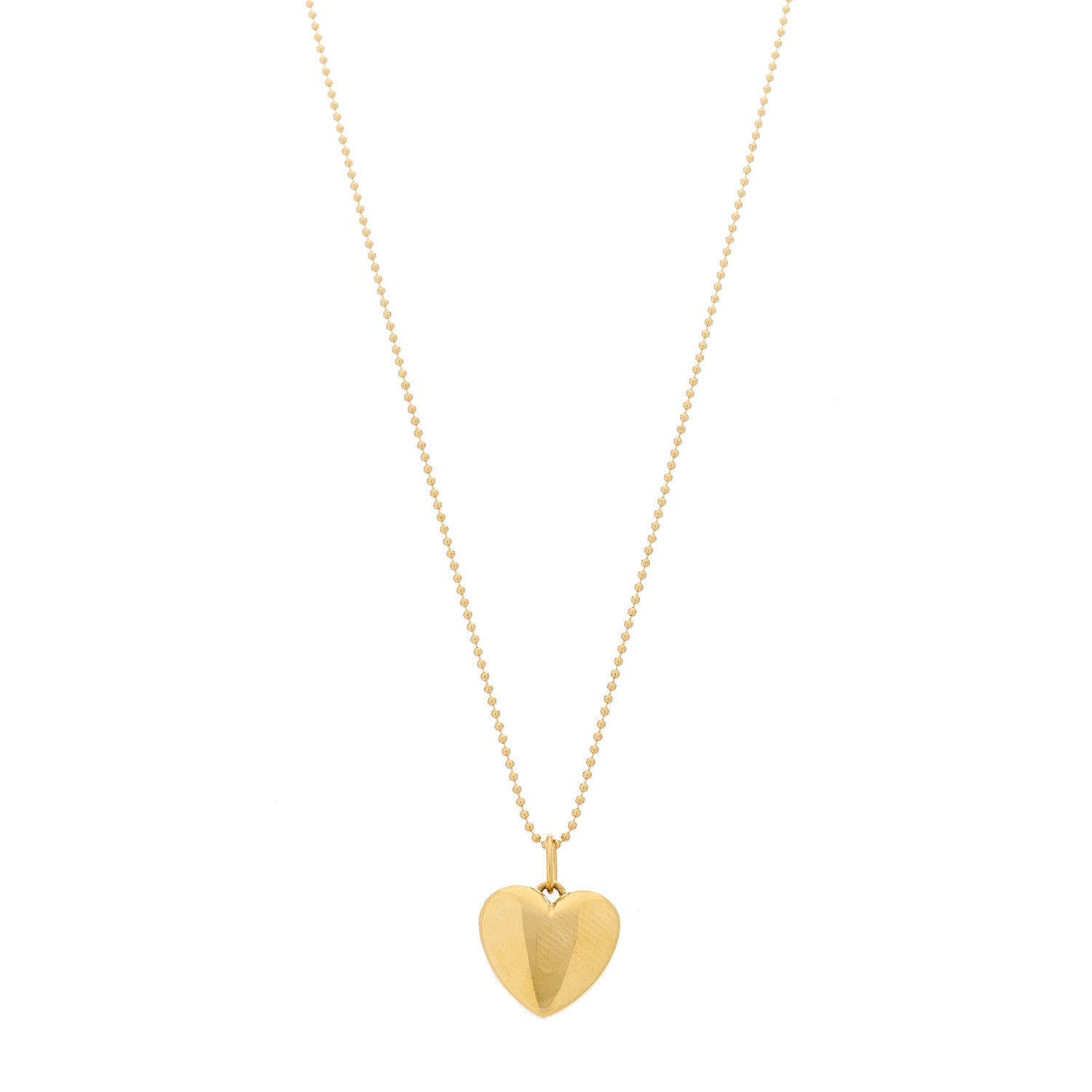 Tiffany 18K Yellow Gold Heart Locket Pendant Necklace 1 of 6