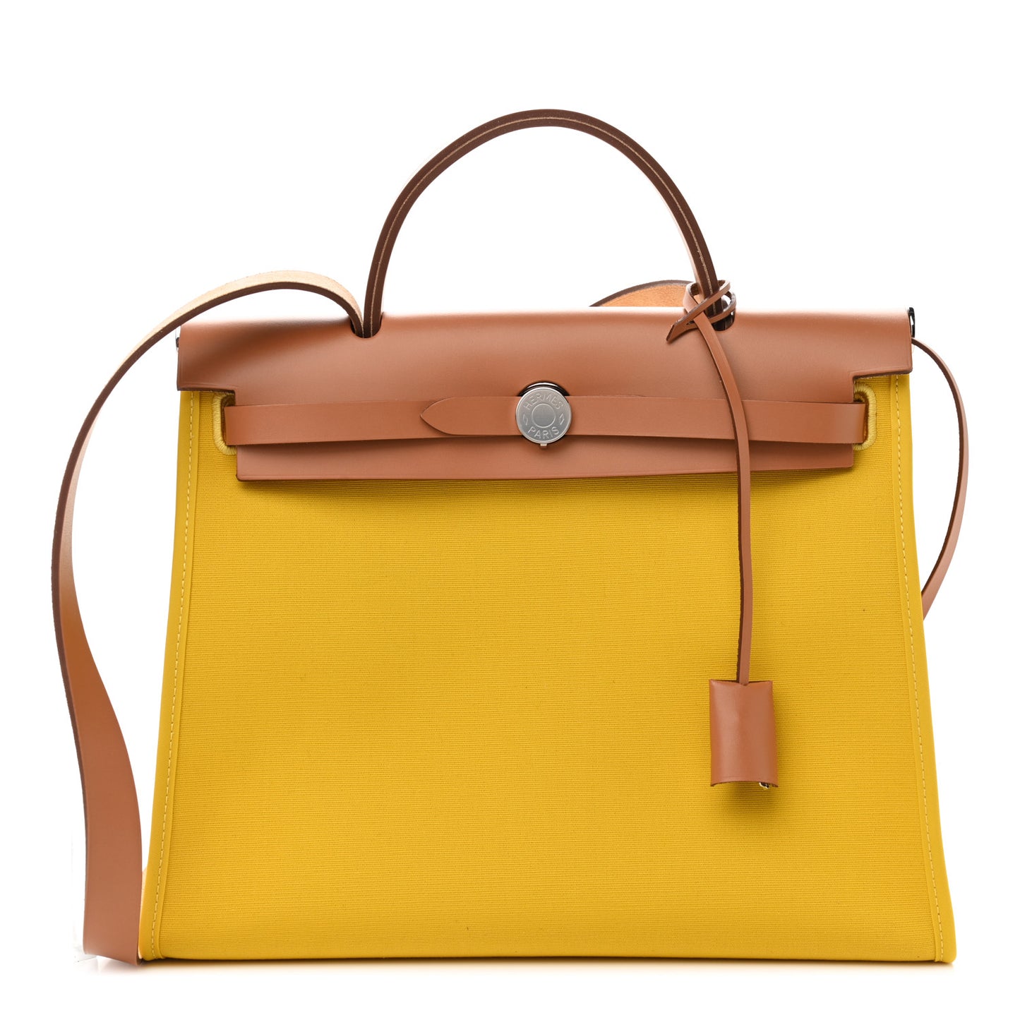 Toile Vache Hunter Herbag Zip 31 PM Natural Jaune De Naples