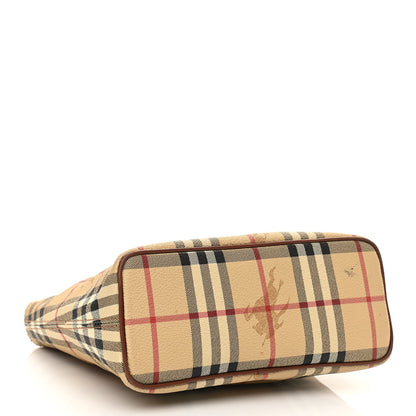 Burberry Haymarket Check Small Tote Brown 4 of 12