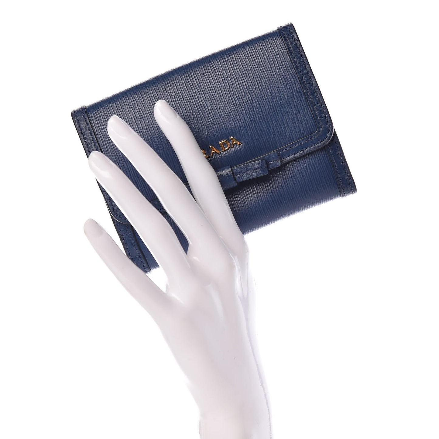 Vitello Move Bow Compact Wallet Bleuette