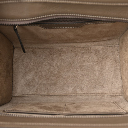 Celine Drummed Calfskin Micro Luggage Souris 5 of 9