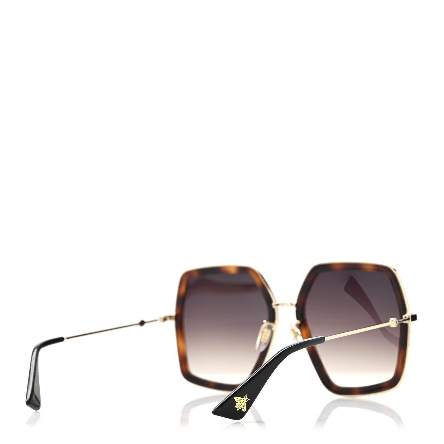 Gucci Acetate Oversize Square Frame GG0106S Sunglasses Tortoise 4 of 8