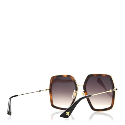Gucci Acetate Oversize Square Frame GG0106S Sunglasses Tortoise 4 of 8