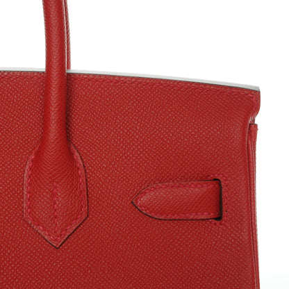 Hermes Epsom Birkin 30 Rouge Casaque 12 of 26