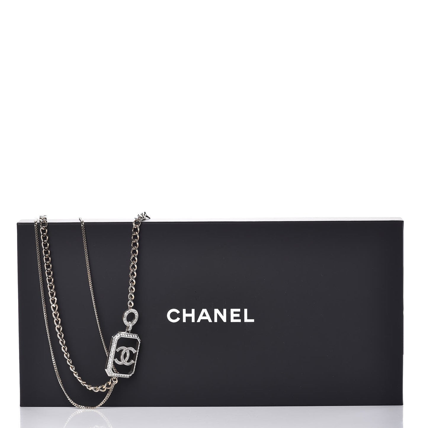 Crystal Chain CC Multi Strand Necklace Gold