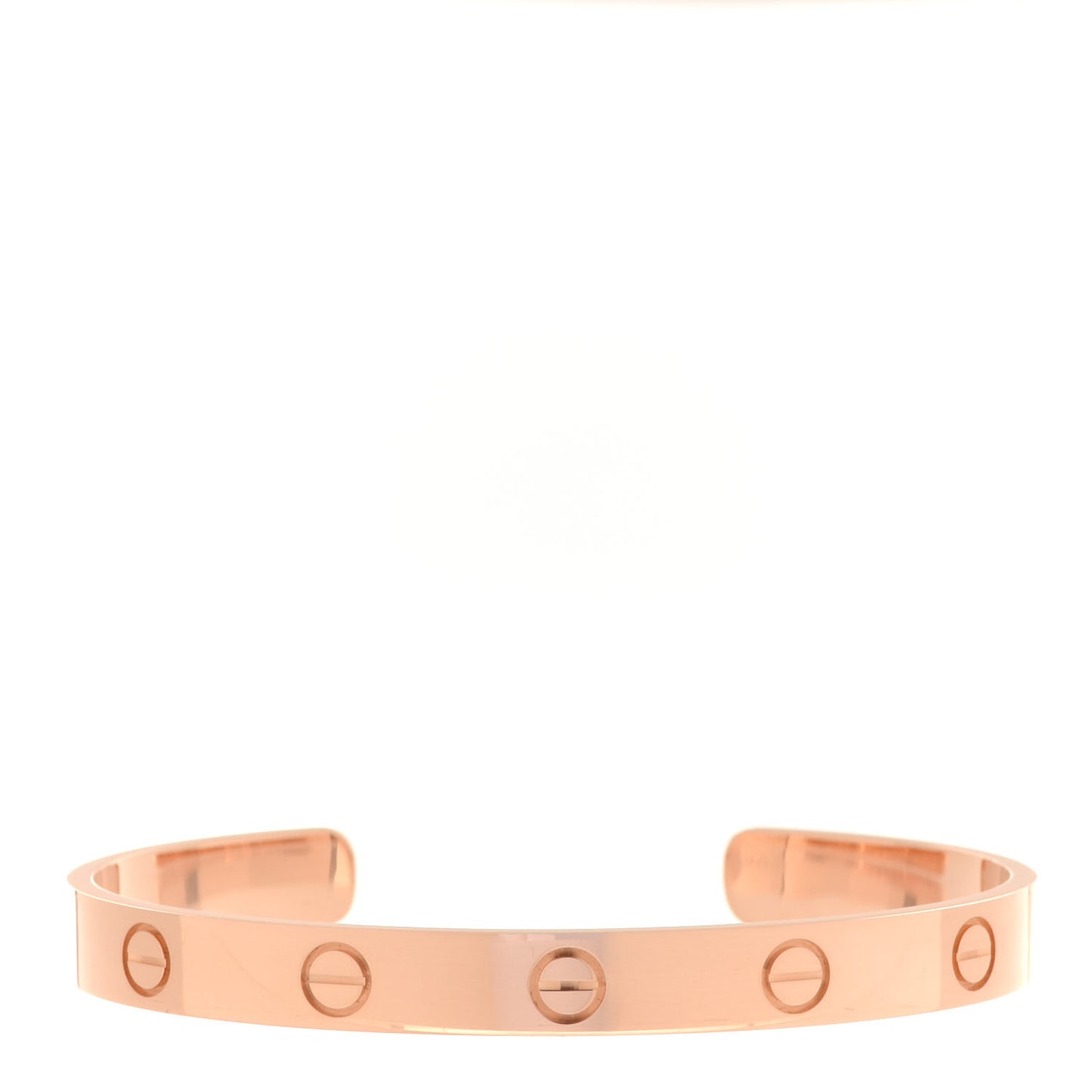 18K Pink Gold LOVE Cuff Bracelet 17