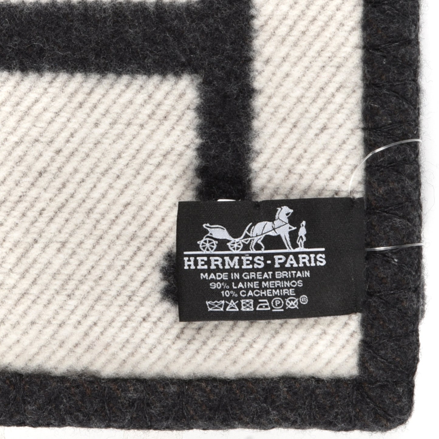 Wool Cashmere Avalon Blanket Ecru Gris Fonce