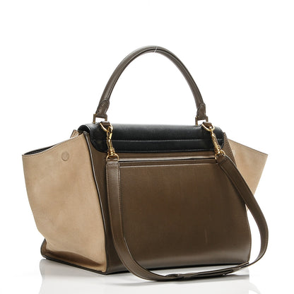 Celine Smooth Calfskin Suede Medium Tri-Color Trapeze 3 of 6
