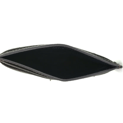 Saint Laurent Grain De Poudre Matelasse Chevron Monogram Credit Card Case Coal 5 of 7