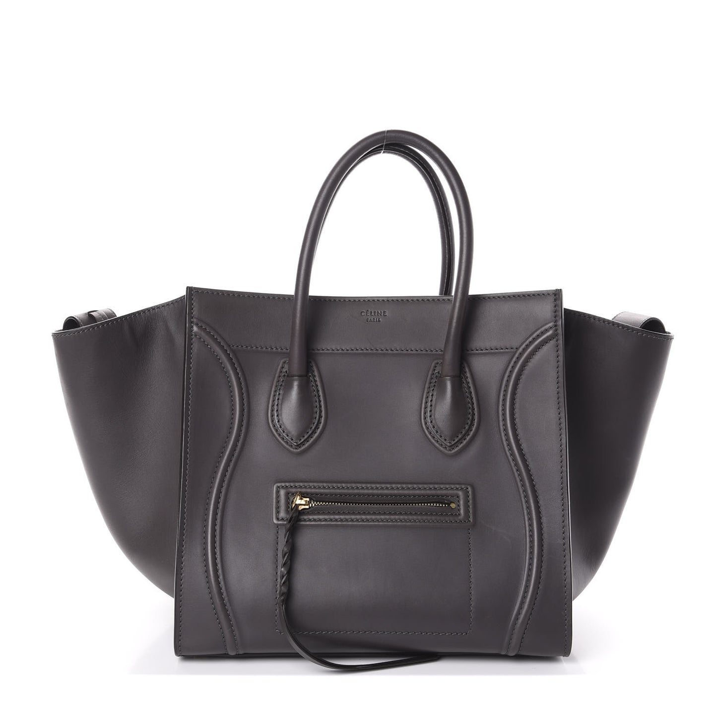 Smooth Calfskin Medium Phantom Luggage Grey