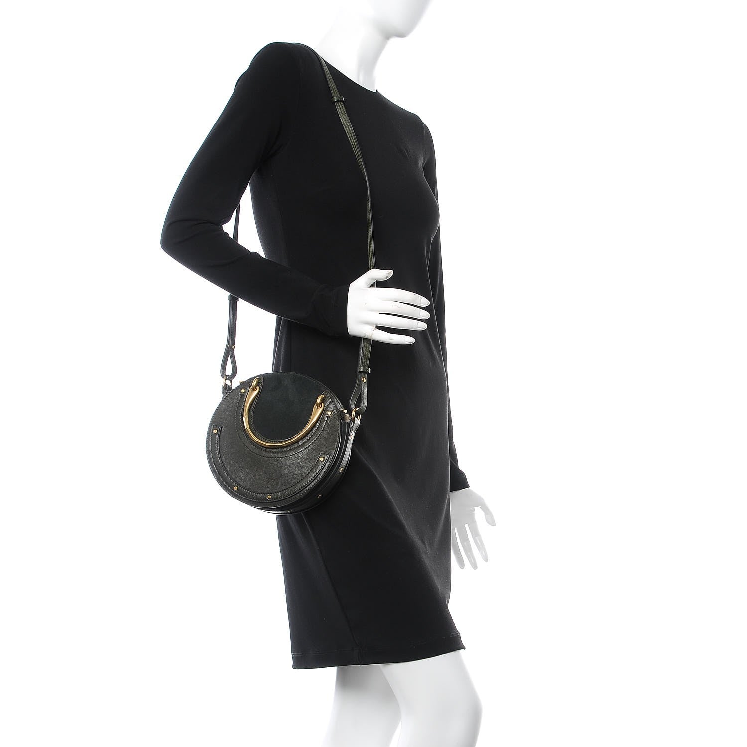 Chloe Calfskin Suede Small Pixie Bag Intense Green 2 of 5