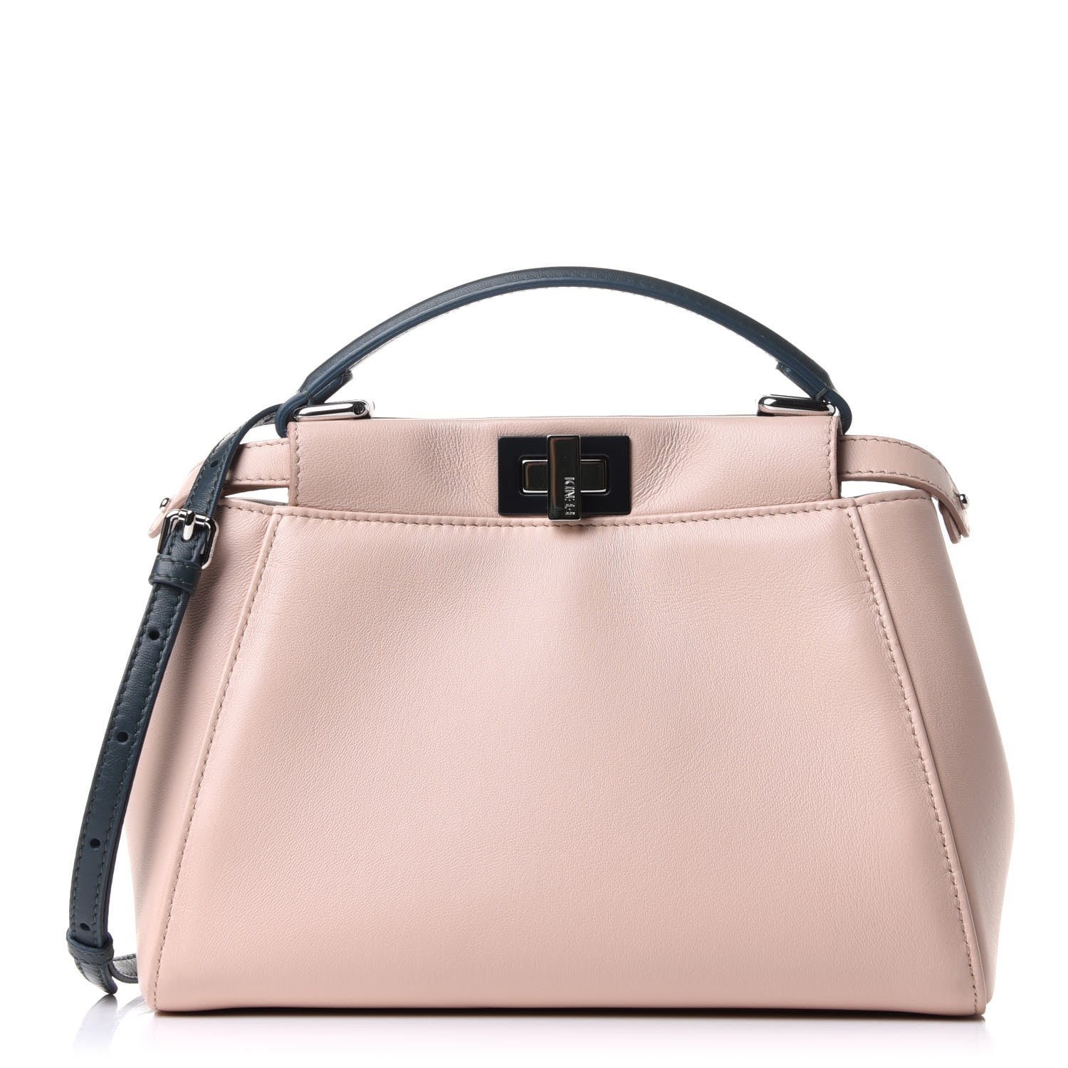 Fendi Nappa Colorblock Mini Peekaboo Iconic Satchel Soap Amazzonia Opal 1 of 9