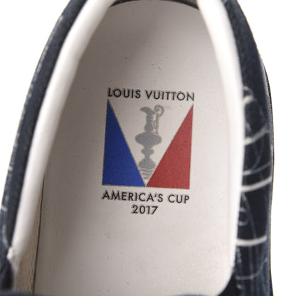 Louis Vuitton Canvas Victory Boats Slip On Sneakers 6.5 Pacific Blue 6 of 13