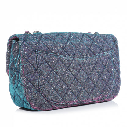 Chanel Iridescent Glitter Fabric Jumbo Single Flap Multicolor 3 of 8