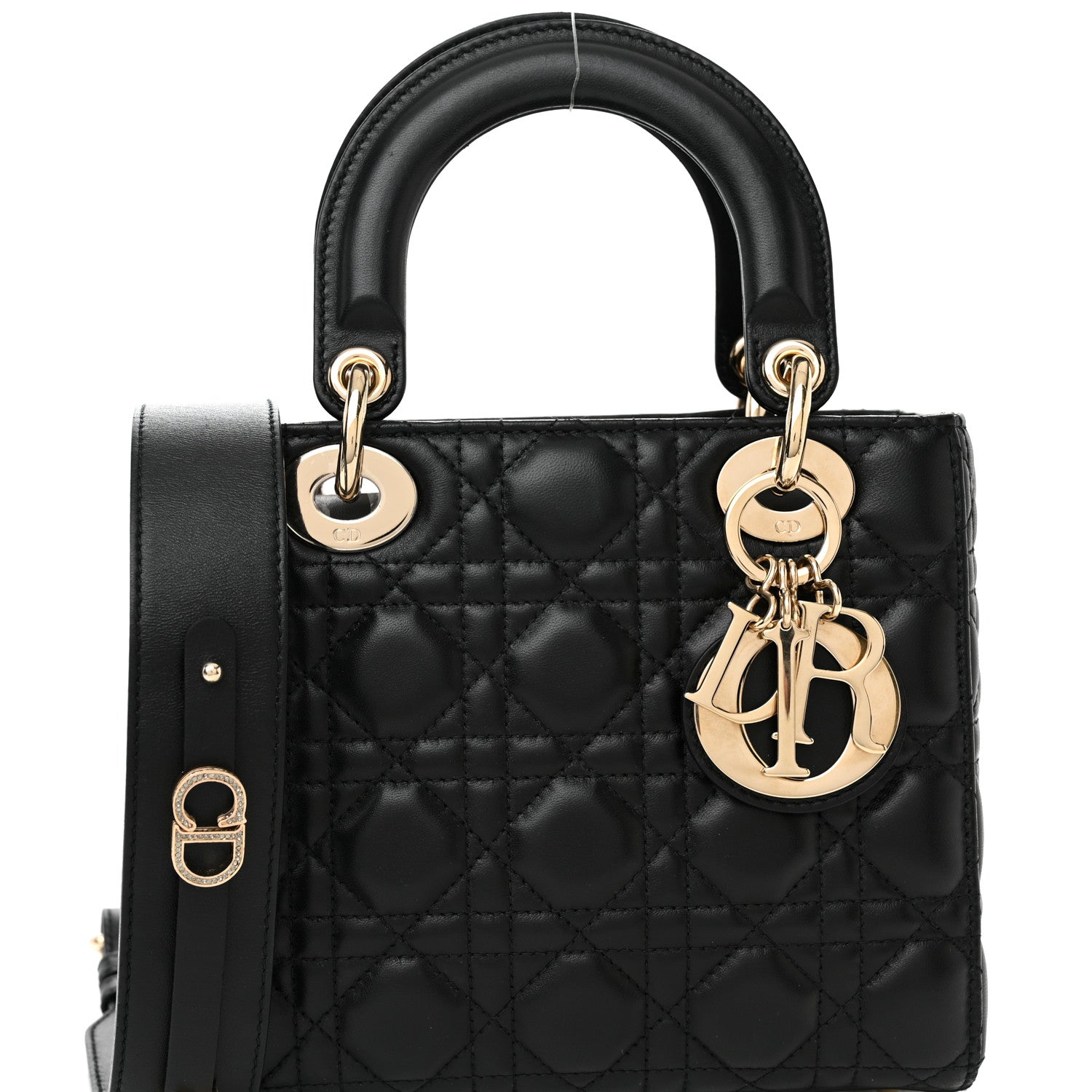 Christian Dior Lambskin Cannage Small My ABCDior Lady Dior Black 7 of 13